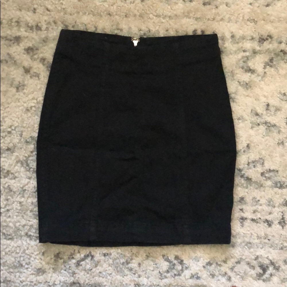 Free People Black Miniskirt
